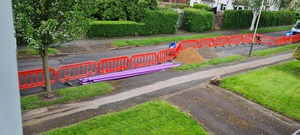 Laying the duct in Lilac Avenue