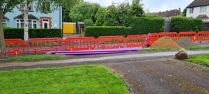 Laying the duct in Lilac Avenue