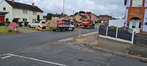 Laying the duct in Netherhall Road