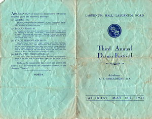 Drama festival 1941 cover